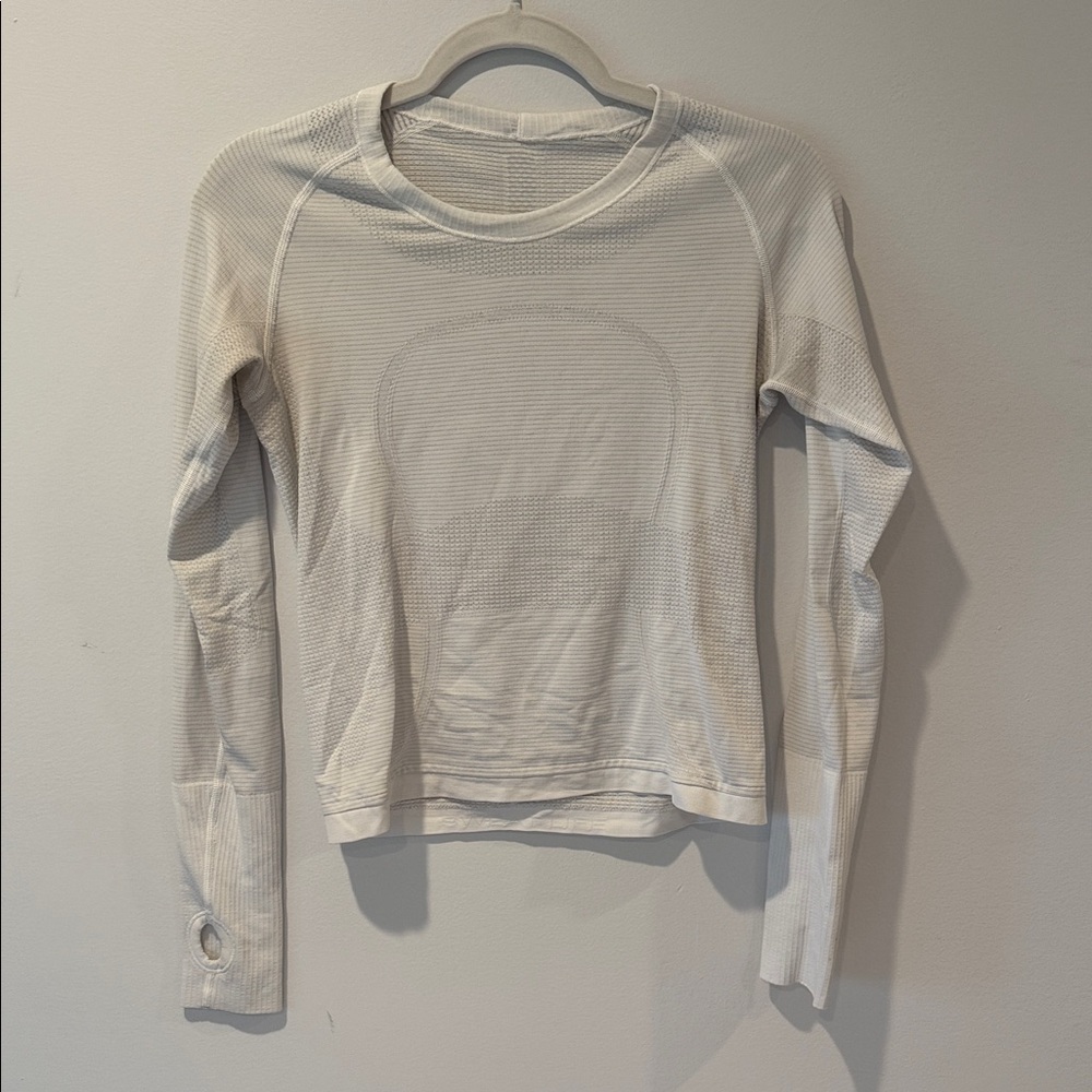 Swiftly Long Sleeve Cropped White top!